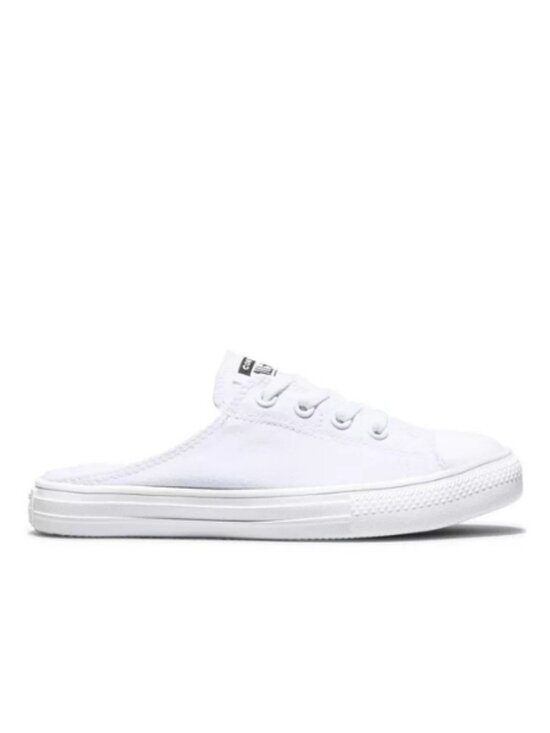 Converse Shoes - Converse Women's Backless Slip On Sneakers White Canvas Mule Size 6.5